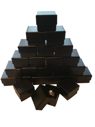 Lot black ring - 20, gift