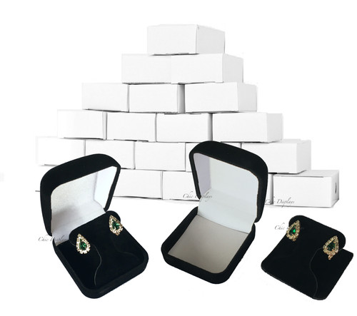 12pc black velvet earring gift - earring,