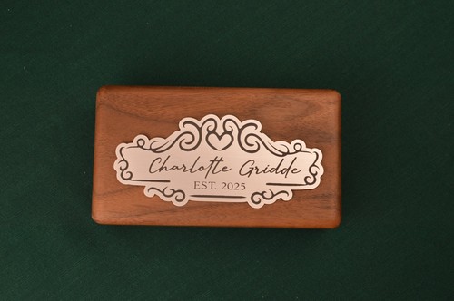 Custom engraved walnut jewelry - walnut,