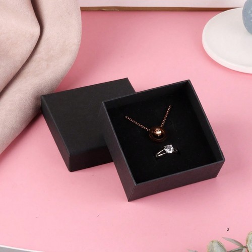 Jewellery box black ring - box,