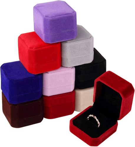 Lamoutor 9pcs velvet ring - velvet, box