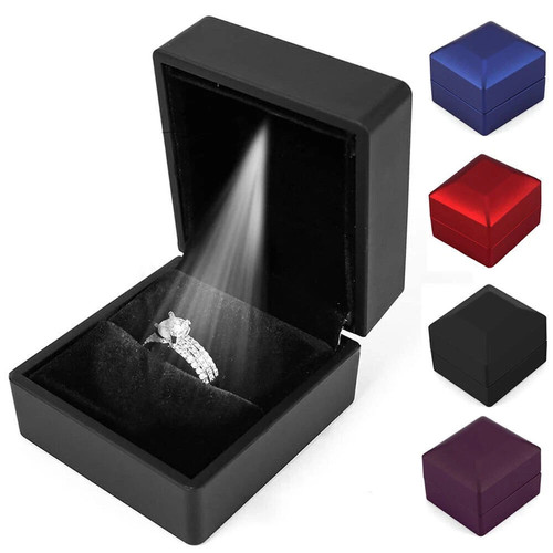 Led ring box jewelry - led,