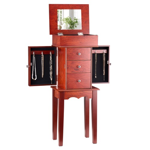 Jewelry cabinet wood stand - wood,