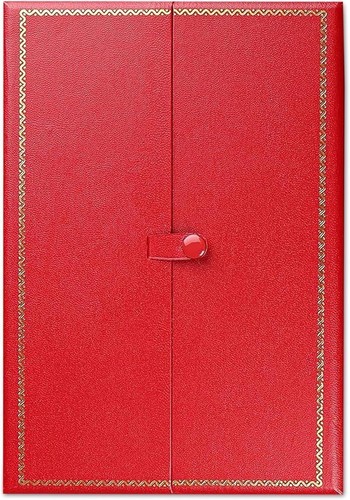 Novel box leather double door - leather,