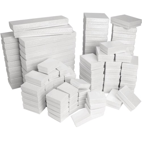 White textured jewelry gift - white,