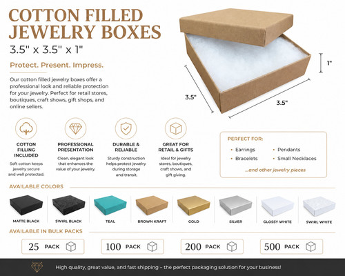 Cotton filled jewelry gift - cotton,