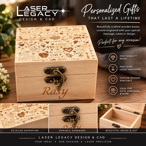 Personalized wooden keepsake - wooden,