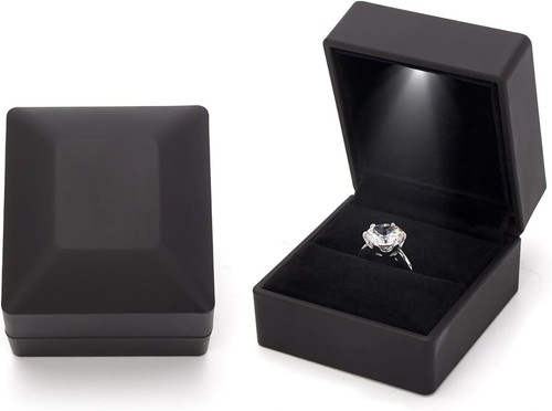 Led ring box jewelry - led, case