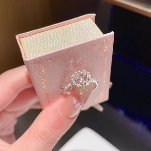 Pink book style jewelry gift - book-style,