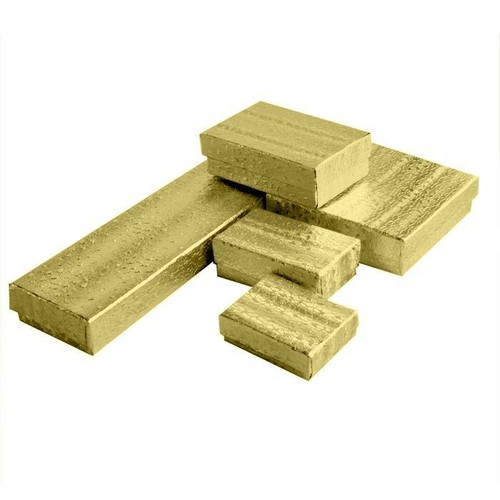 Gold cotton filled gift box - filled,