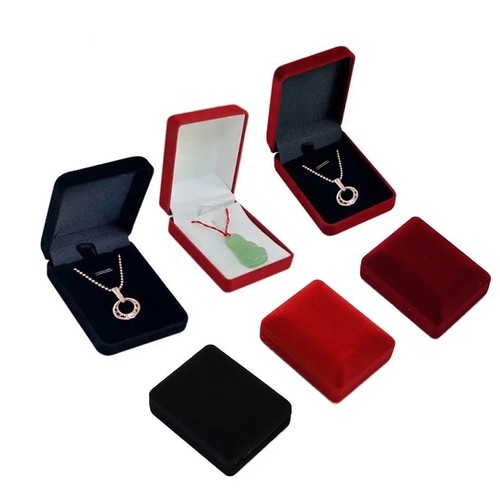 Velvet necklace box pendant - box,