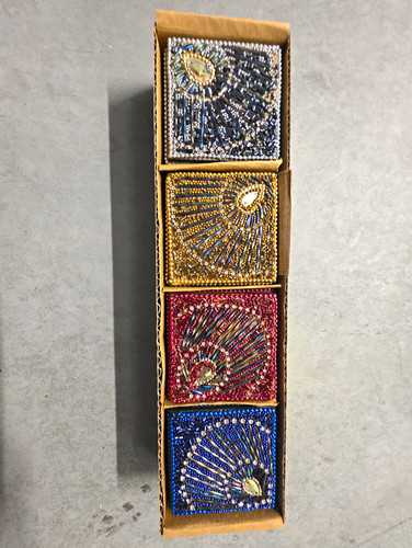 4pc square glitter - 4pc,