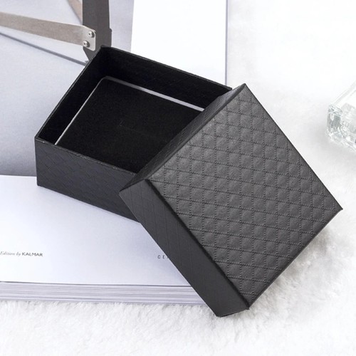 Black jewelry gift box 7x7cm - jewelry,