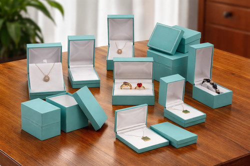 Teal jewelry gift boxes ring - teal,