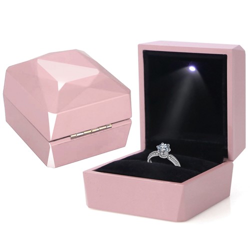 Led lighted ring box jewelry - lighted,